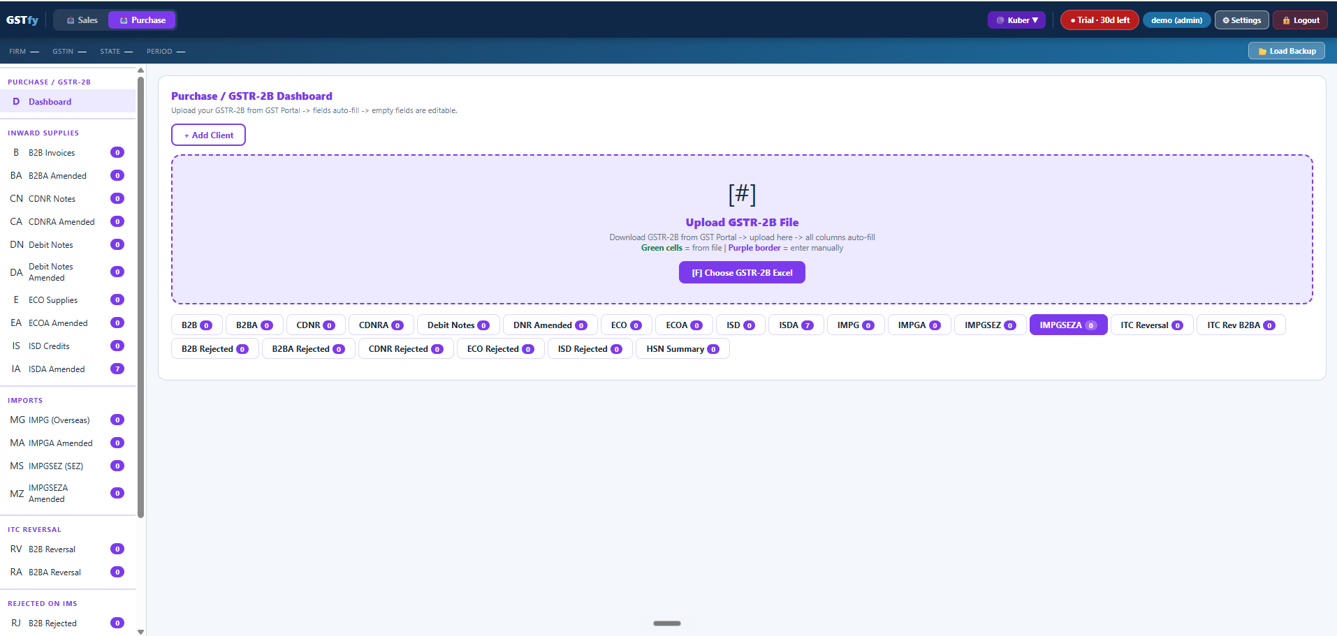 GSTfy interface screenshot